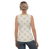 Model wearing the Whimsical Wildflowers Women's Tank Top.